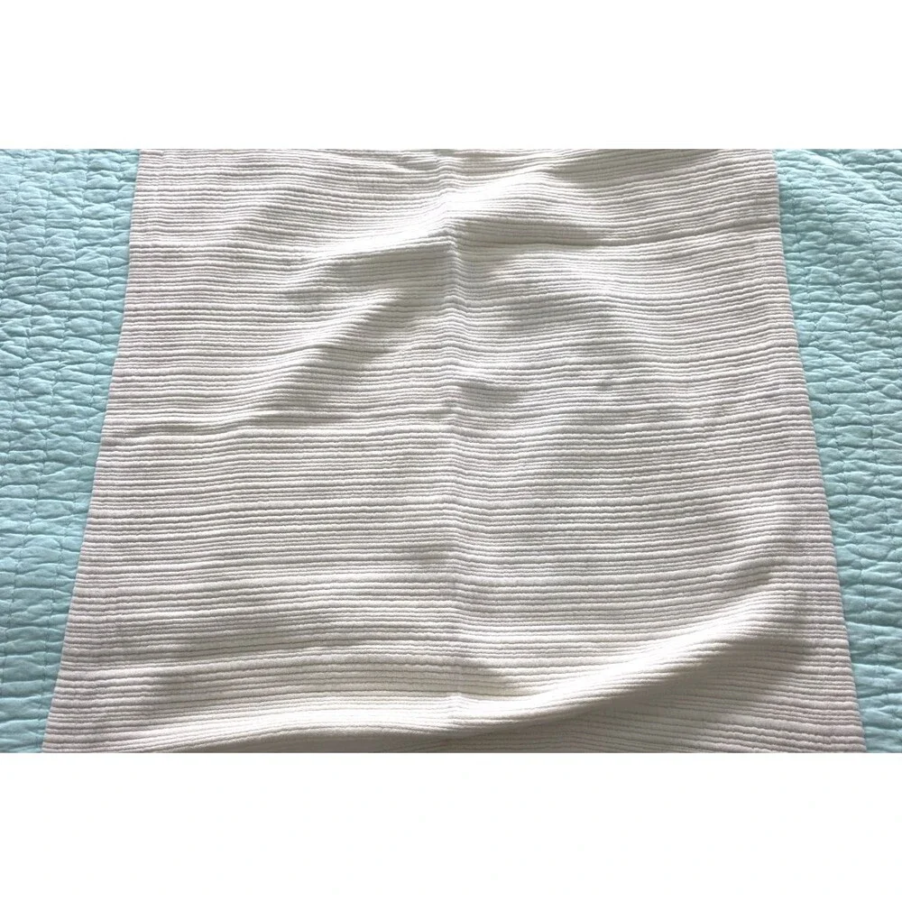 West Elm Cotton Ribbed Textured Cream Pillow Cover 20x20 NWoT